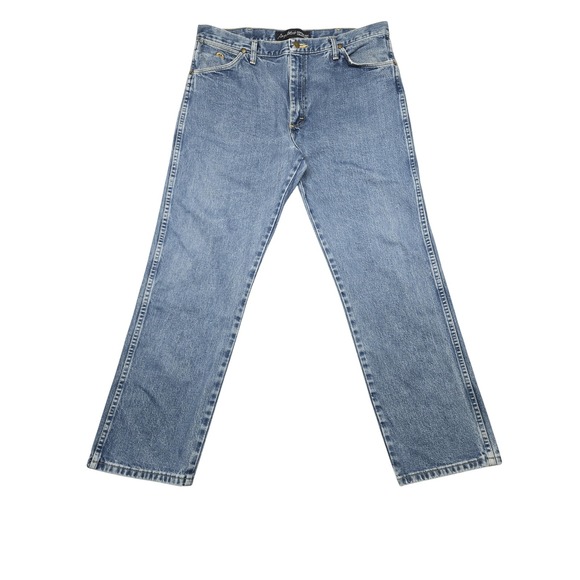 Wrangler George Strait Jeans Mens 36x30 Blue Cowboy Cut Straight Leg Denim - Picture 1 of 16